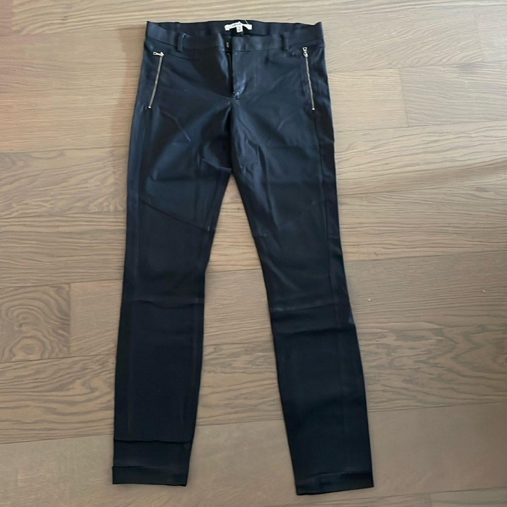 J Brand skinny black pants with zipper detail